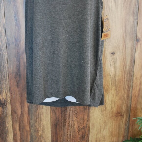 NWT Rivalry Threads Ladies Fashion Fit Gray Racer Back Tank L - Picture 3 of 4